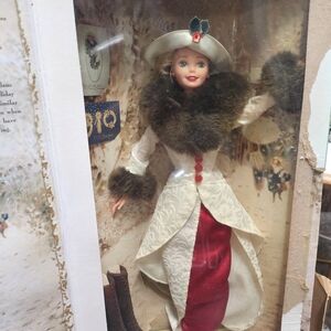 Barbie Winter Elegance Doll with Red and Cream Outfit